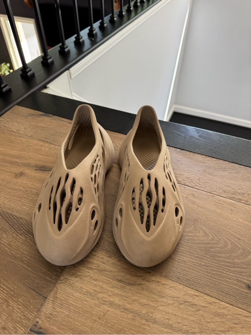 adidas Men's Slip-On Foam Clog in Tan